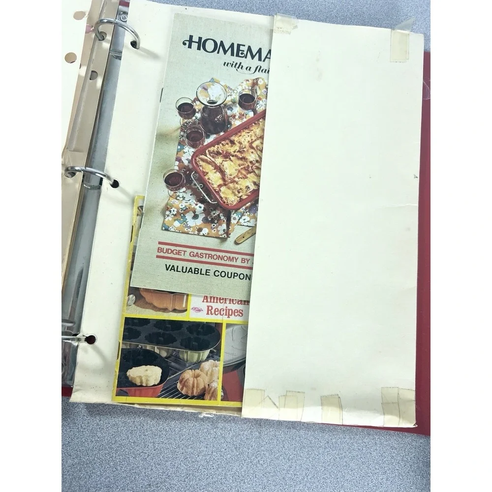 Vintage Recipe Binder 1960s Booklets Clippings Handmade Collection Ephemera